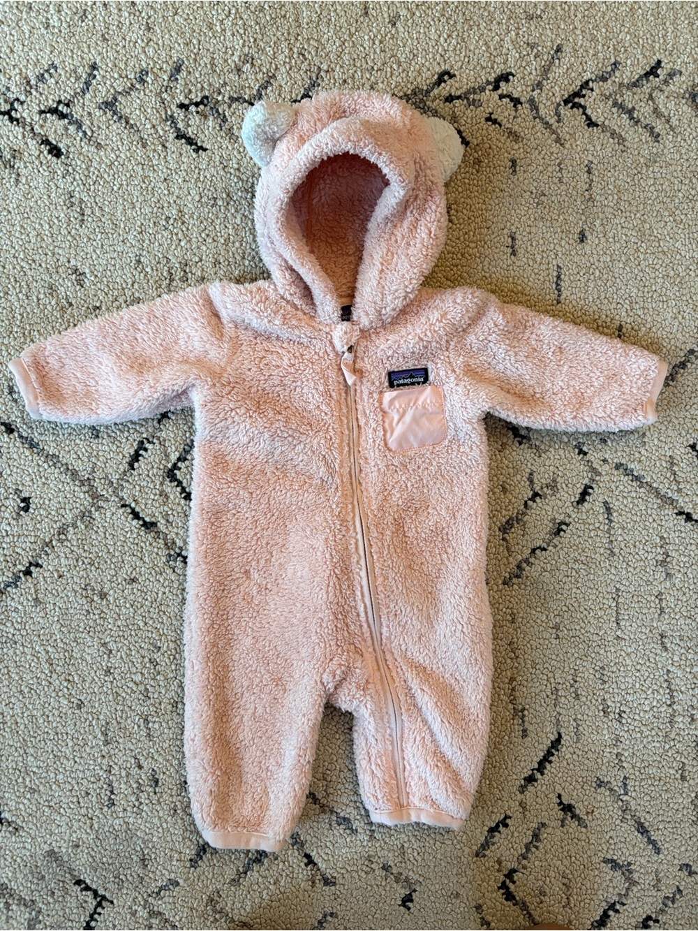 Patagonia kids fleece bunting (3/6m) EUC